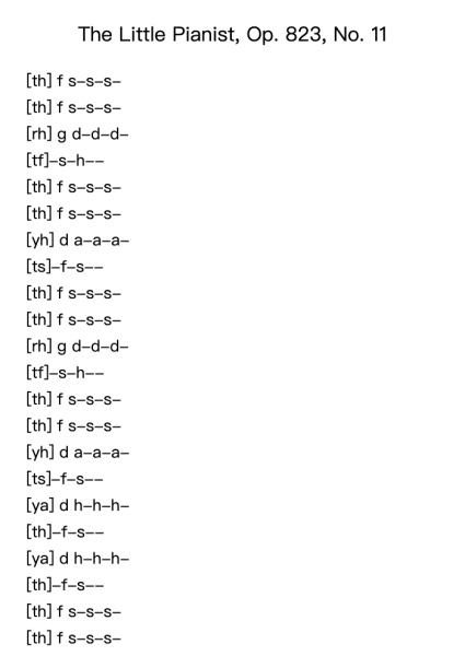 The Little Pianist, Op. 823, No. 11