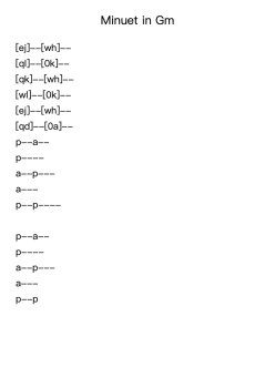 Minuet in G Minor