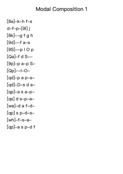 Modal Composition 1