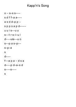 Kapp'n's Song