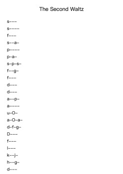 The Second Waltz, Op. 99a
