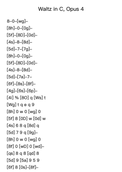 Waltz in C, Opus 4