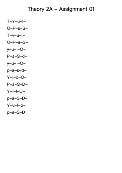 Theory 2A - Assignment 01