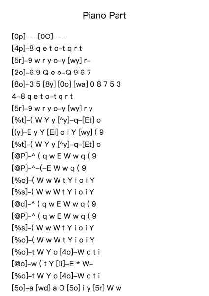 Piano Part