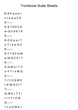 Trombone Scale Sheets