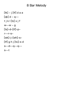 8 Bar Melody