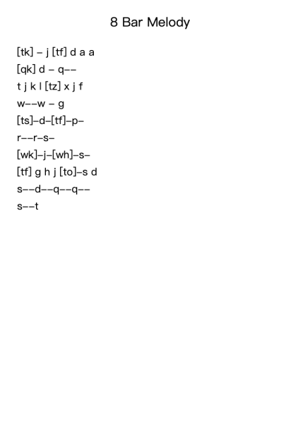 8 Bar Melody