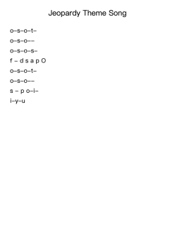 Jeopardy Theme Song