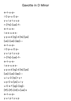 Gavotte in D Minor