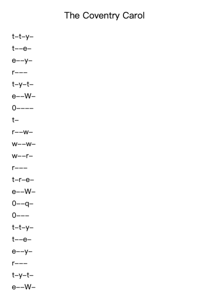 The Coventry Carol