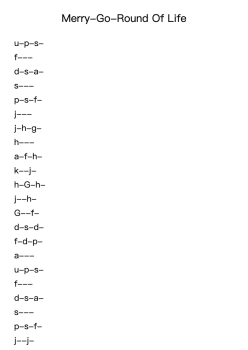 Merry-Go-Round Of Life