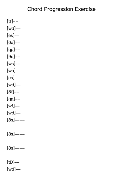 Chord Progression Exercise (In All Keys)