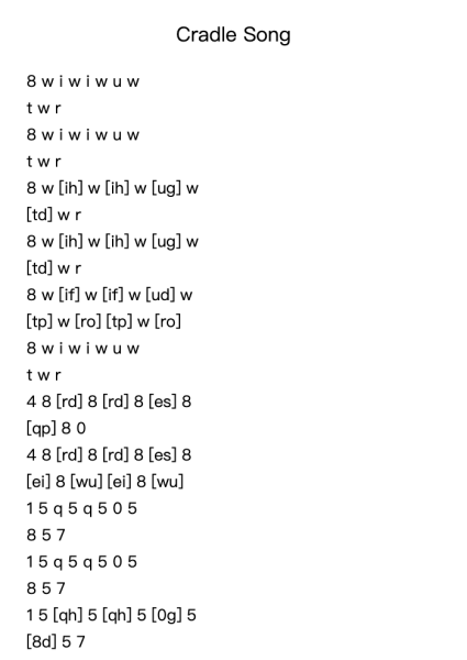 Cradle Song - Prelude in F Major