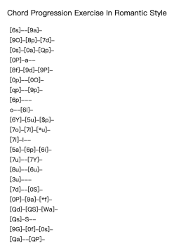 Chord Progression Exercise In Romantic Style