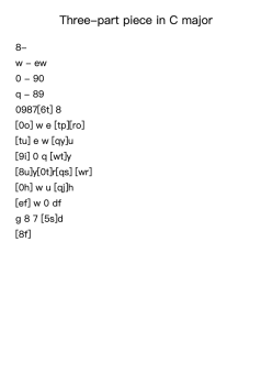 Three-part piece in C major