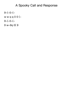A Spooky Call and Response