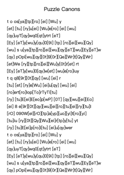 C: 01, Puzzle Canons