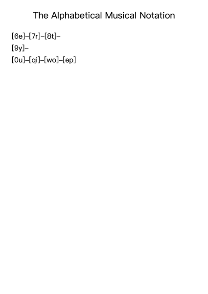 The Alphabetical Musical Notation