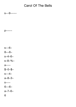 Carol Of The Bells