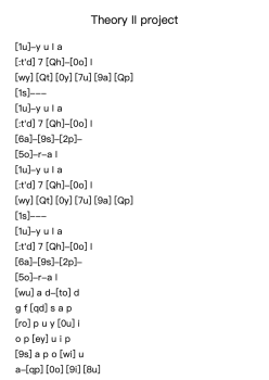 Theory II project