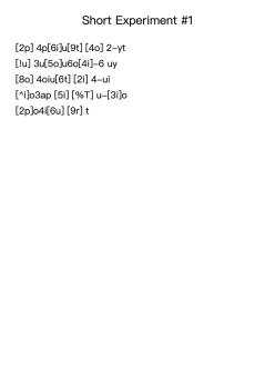 Short Experiment #1