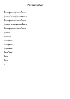 Paternoster for Violin 1