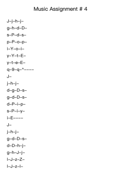 Music Assignment # 4