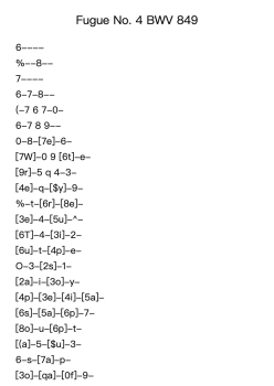 Fugue No. 4 in C♯ Minor, BWV 849