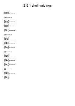 2 5 1 shell voicings