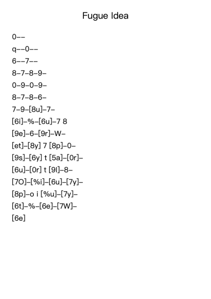 Fugue Idea
