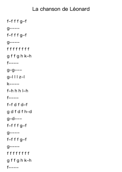 La chanson de Léonard