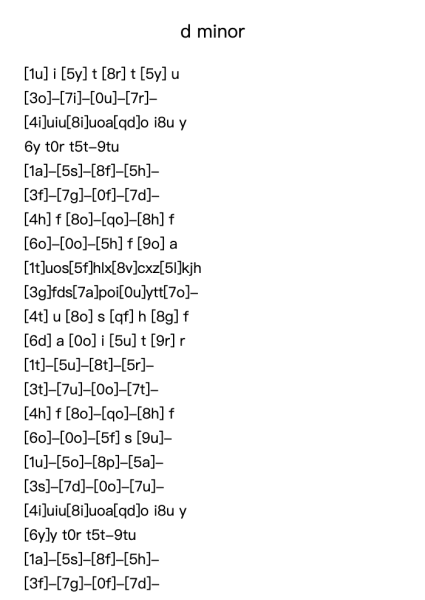 D Minor, 4/4