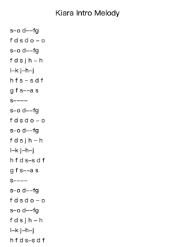 Kiara Intro Melody