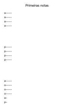 Primeiras notas