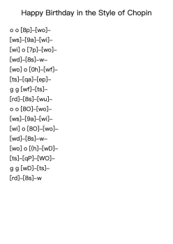 Happy Birthday in the style of Chopin