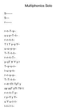 Multiphonics Solo