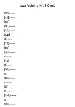 Jazz Voicing Nr. 1 Cycle
