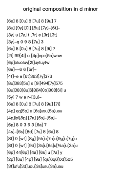 original composition in d minor