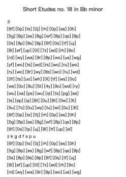 Short Etudes no. 18 in Bb minor