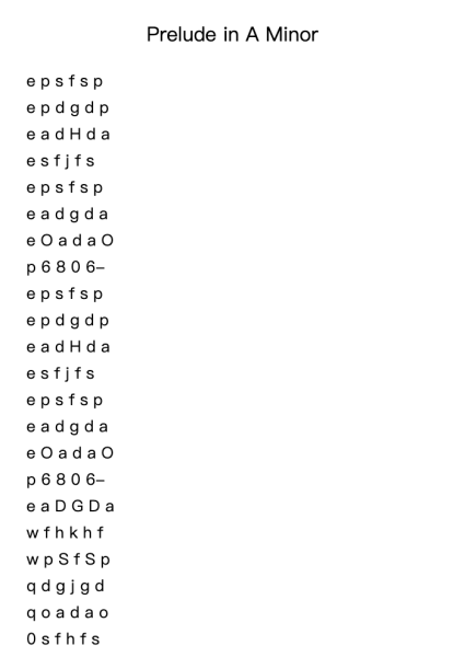 Prelude in A Minor