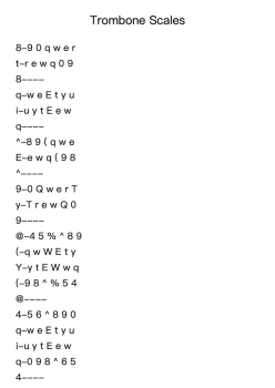 Trombone Scales