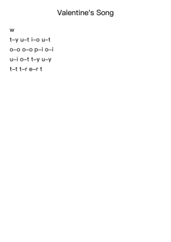 Valentine's Song 2
