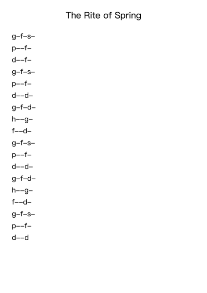 The Rite of Spring