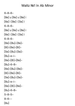 Waltz №1 In Ab Minor