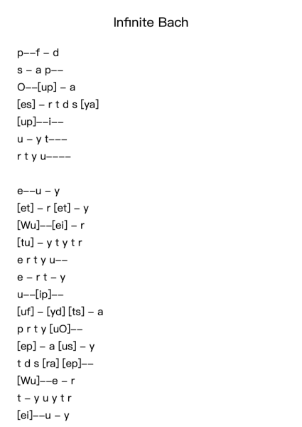 Infinite Bach