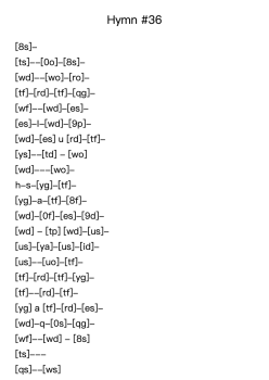 Hymn #36