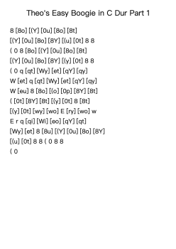 Theo's Easy Boogie in C Dur Part 1