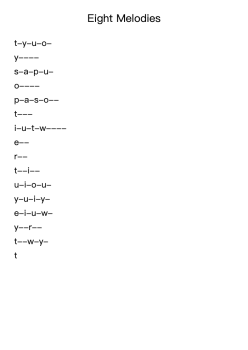 Eight Melodies