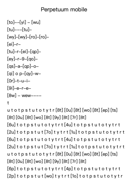 Perpetuum Mobile