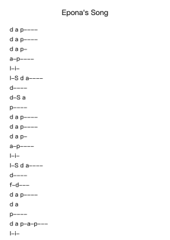 Epona's Song